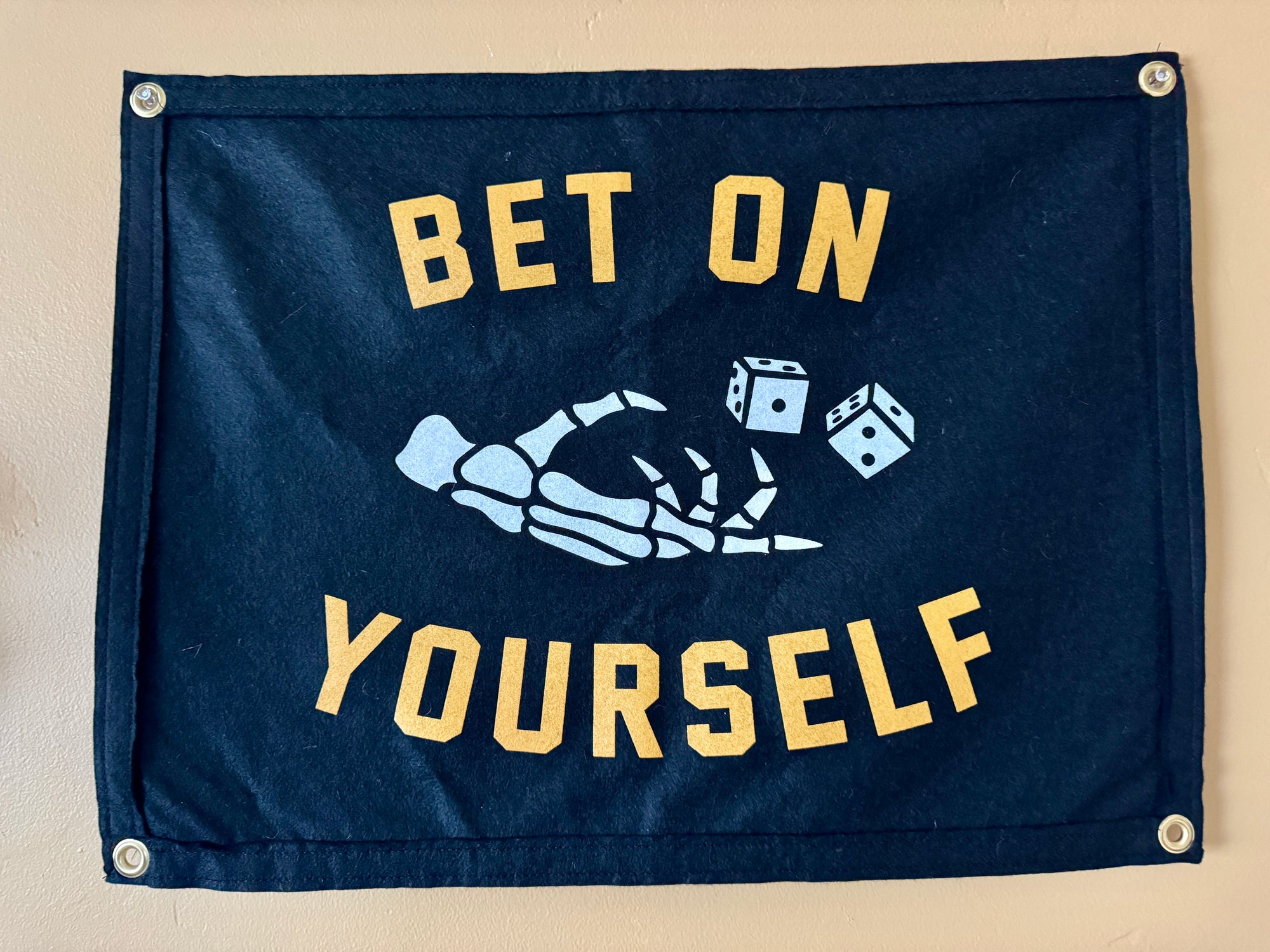 BET ON YOURSELF CAMP FLAG