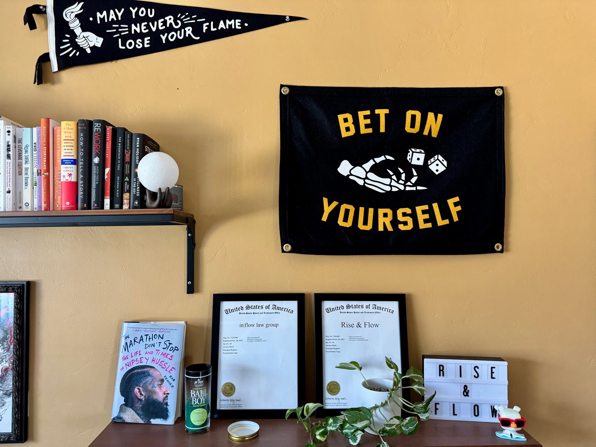 BET ON YOURSELF CAMP FLAG