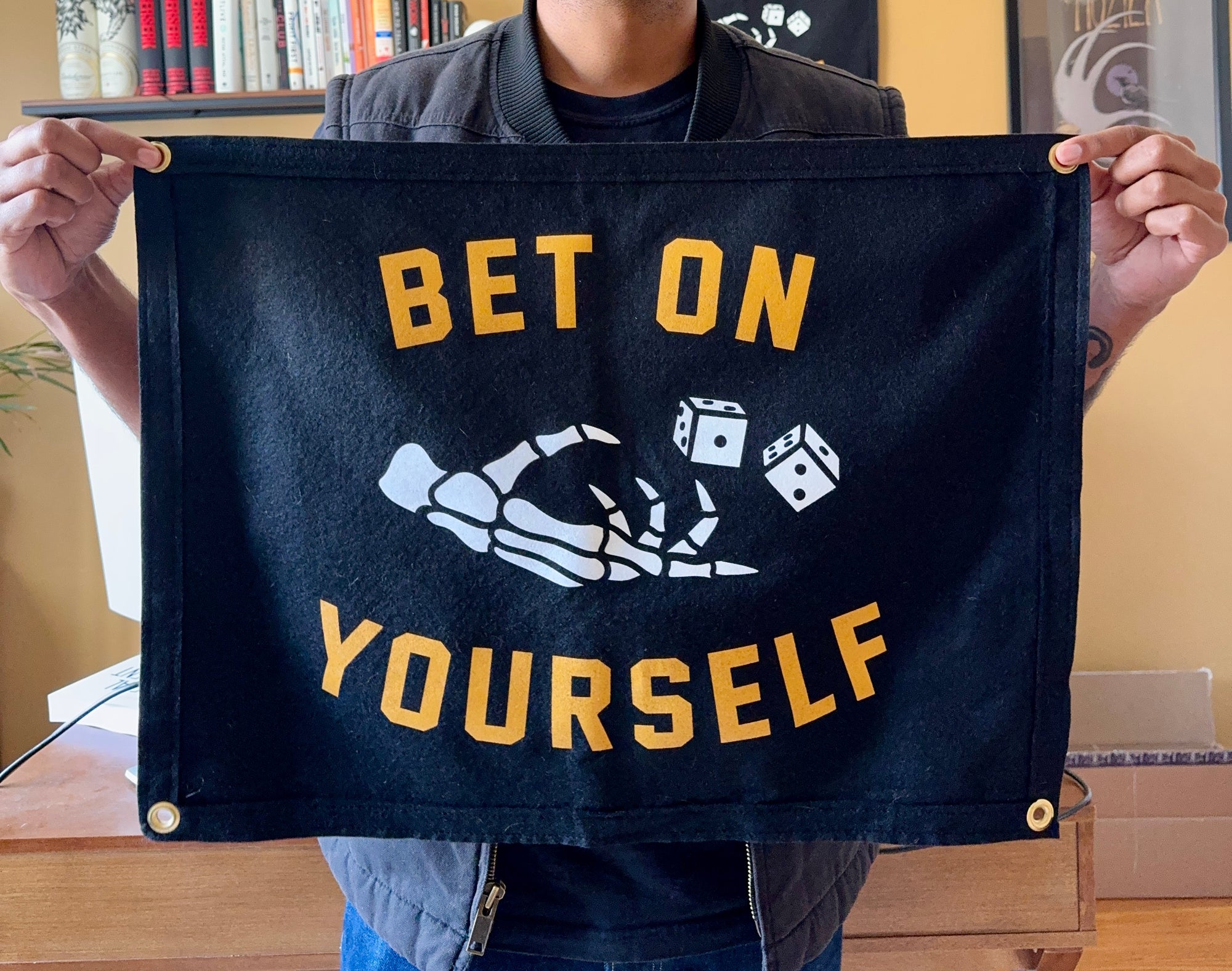 BET ON YOURSELF CAMP FLAG